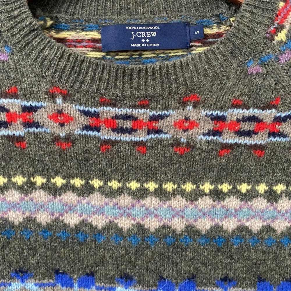 J. Crew 100% lamb wool crewneck sweater. - Picture 2 of 8